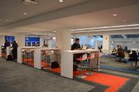 Students at desks in the Knowledge Center